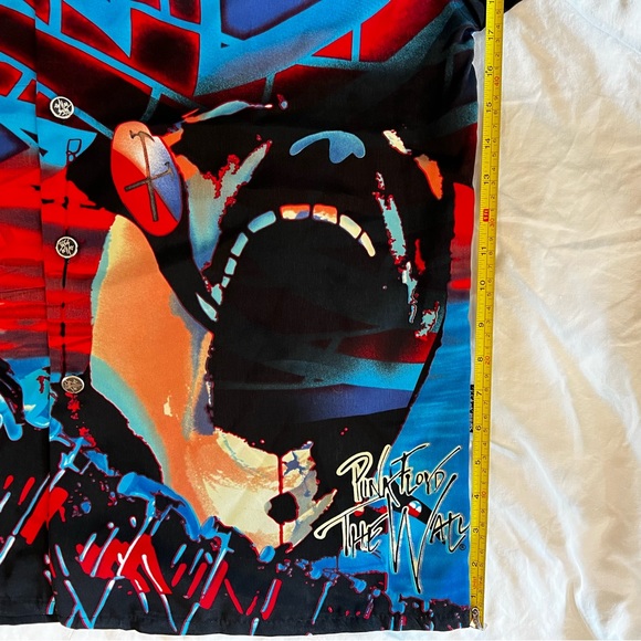 Vintage Pink Floyd “The Wall” Scream Face Button Up Shirt Size L - Picture 14 of 16
